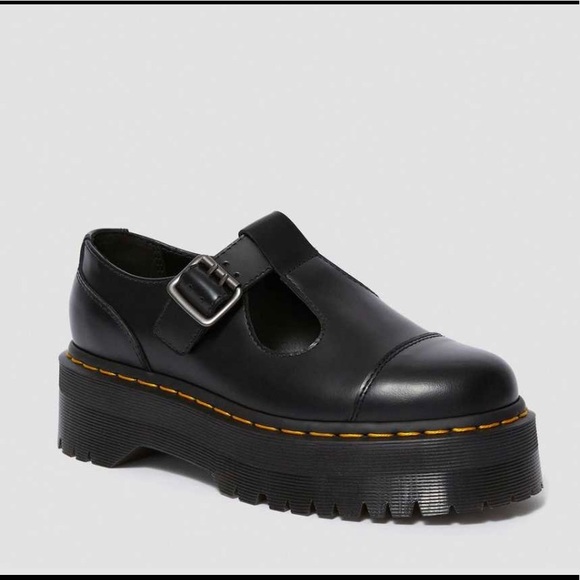 NEW DR MARTENS BETHAN LEATHER PLATFORM SHOES - Picture 4 of 12